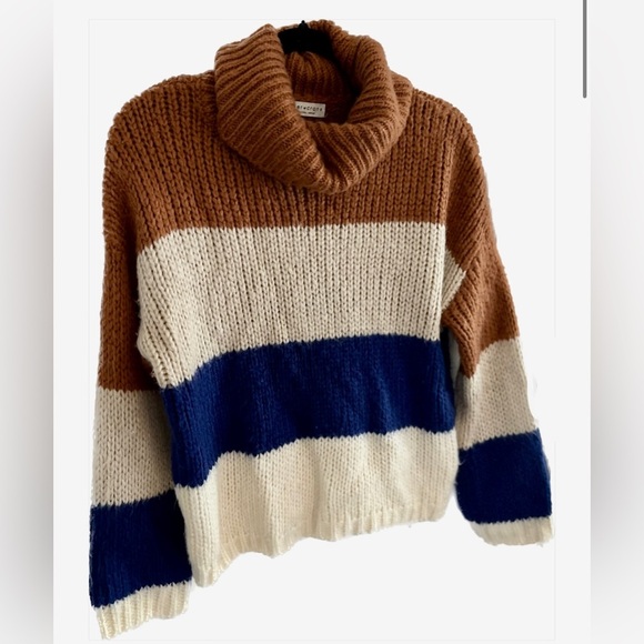PAPER CRANE Color Block Sweater, Size M - Picture 1 of 7